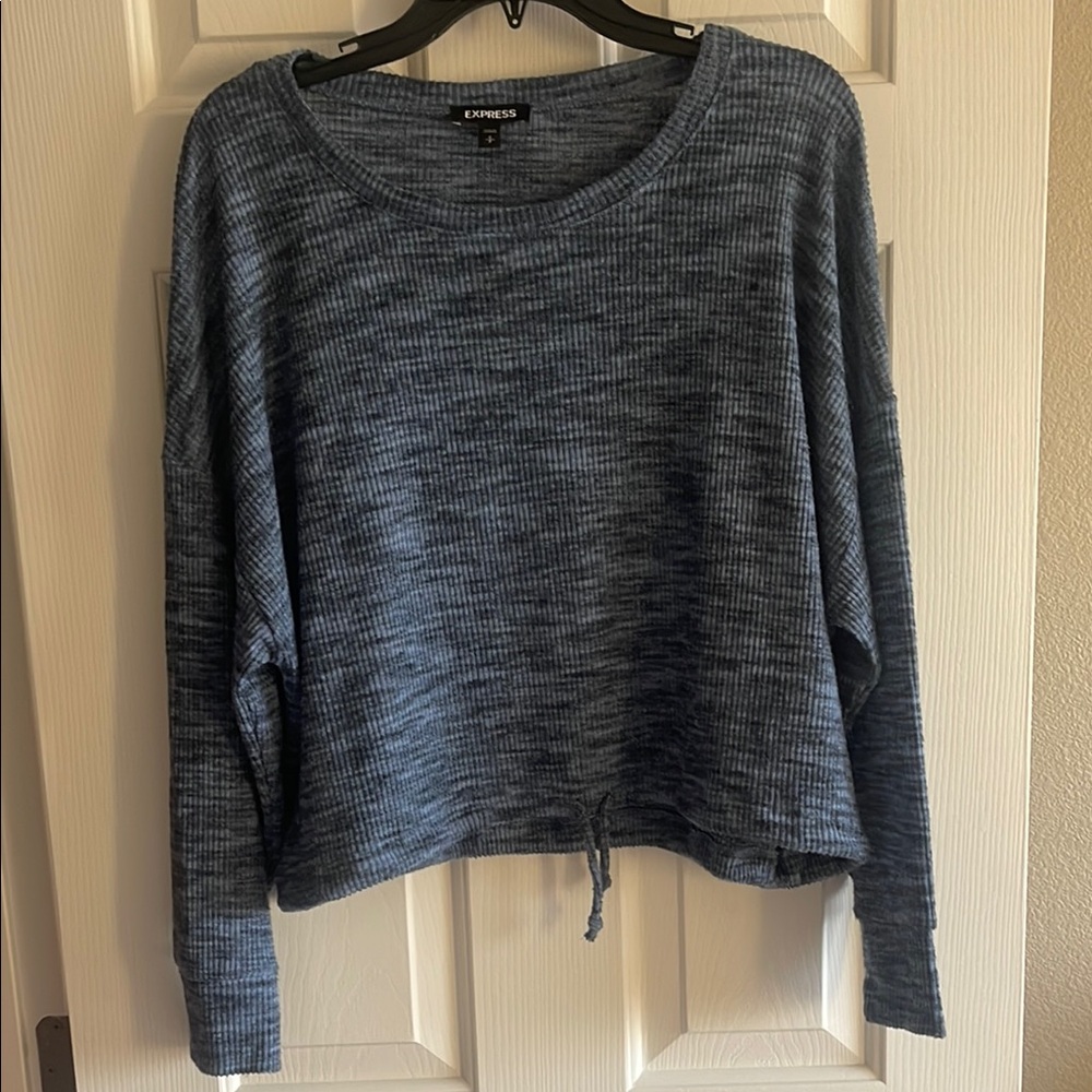 Express Blue Crop Relaxed Fit